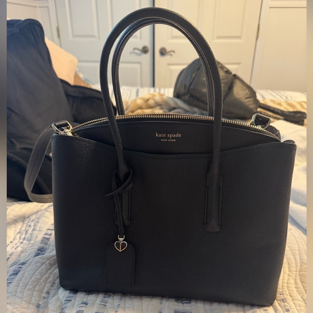 Kate Spade Black Leather Tote Bag